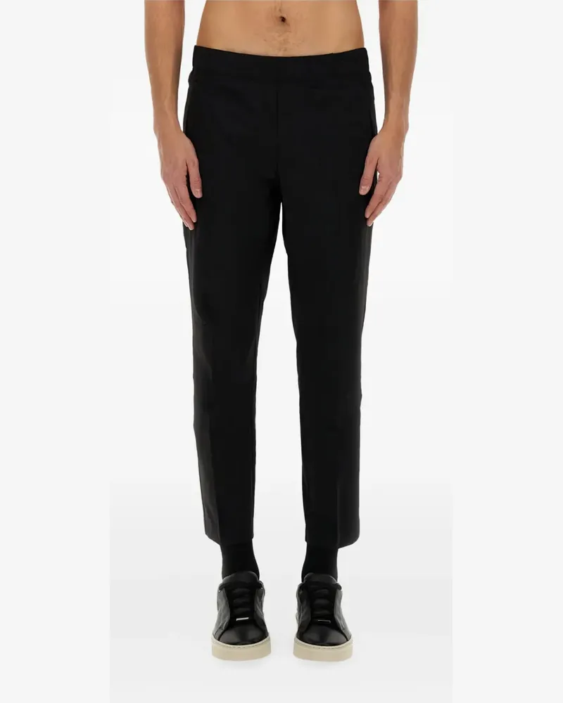 HUGO BOSS Straight-Leg-Hose mit elastischem Bund - Schwarz Schwarz