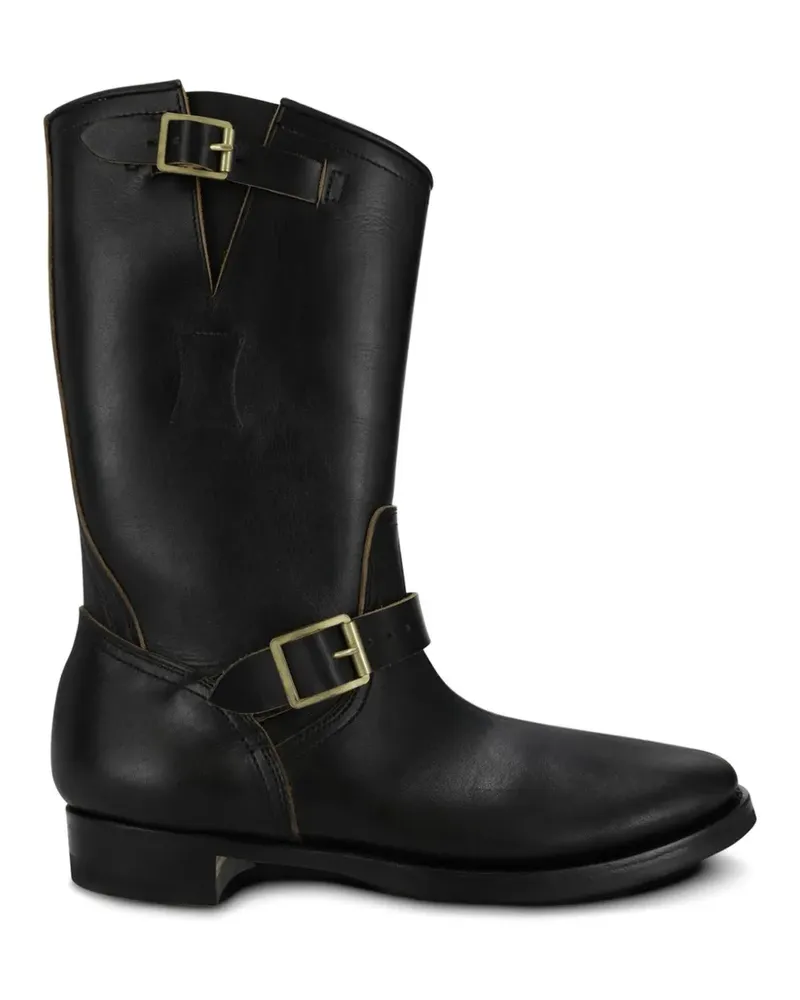 Fortela Engineer buckle-fastening leather boots - Schwarz Schwarz