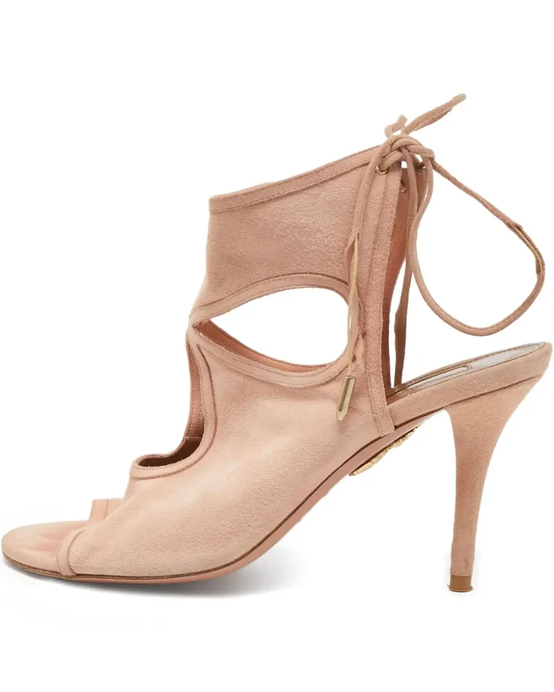 Aquazzura Pre-owned Sandalen aus Wildleder 85mm - Rosa Rosa