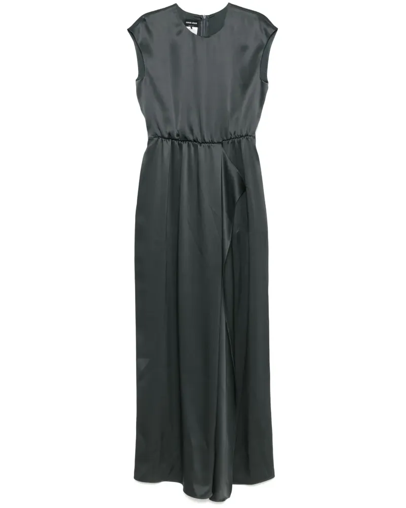 Giorgio Armani Maxikleid aus Satin - Grün Grün