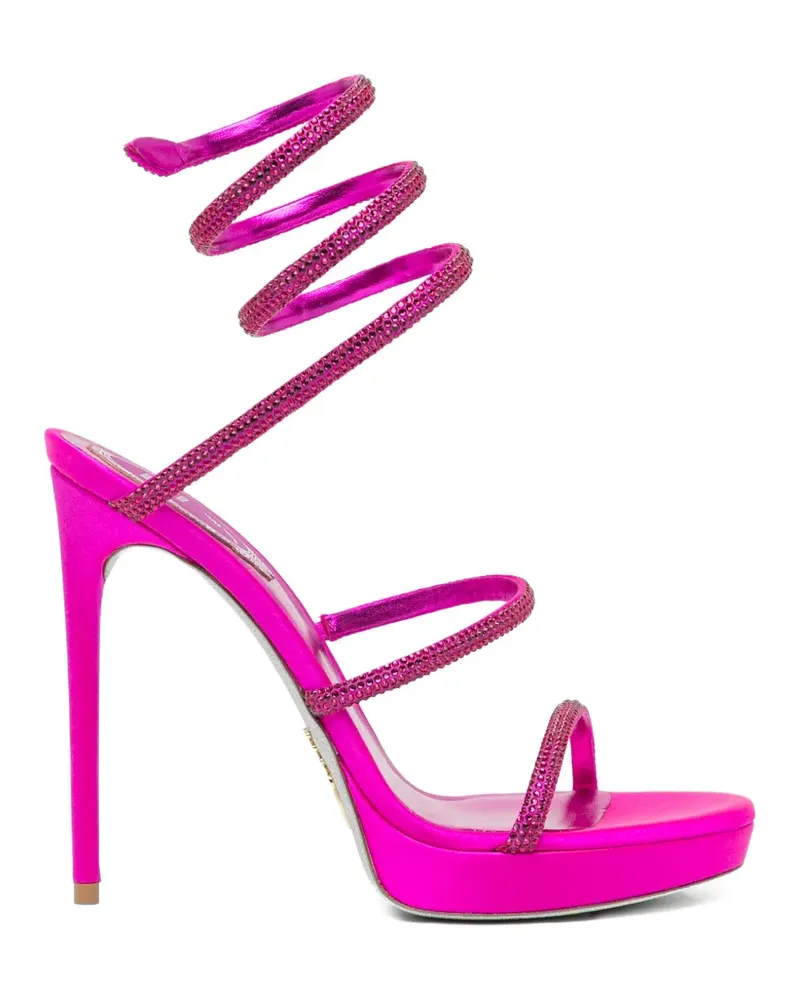 René Caovilla Verzierte Sandalen 120mm - Rosa Rosa