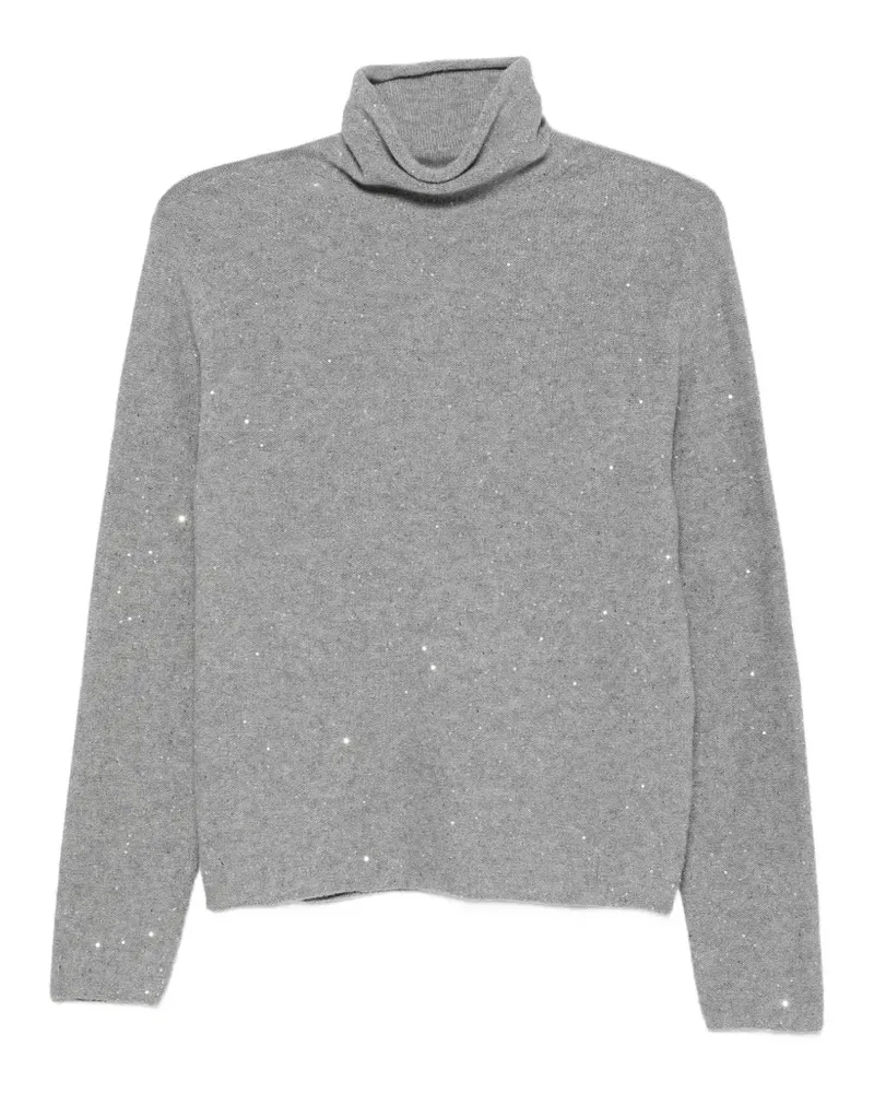 Antonelli Firenze sequin-embellished roll-neck sweater - Grau Grau