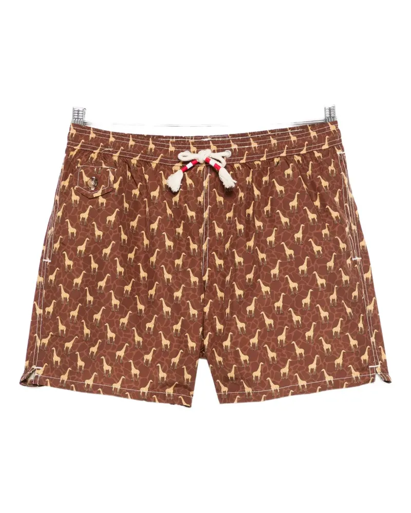 MC2 Saint Barth giraffe print swim shorts - Braun Braun