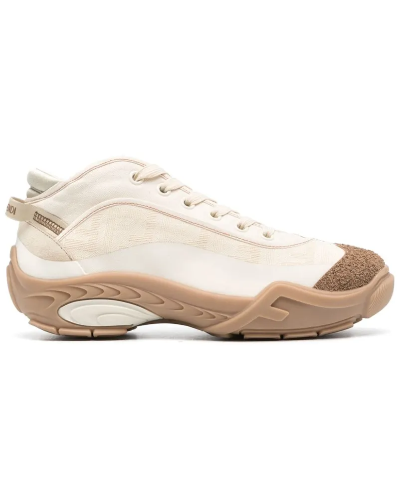 Fendi Lab Sneakers mit Einsätzen - Nude Nude