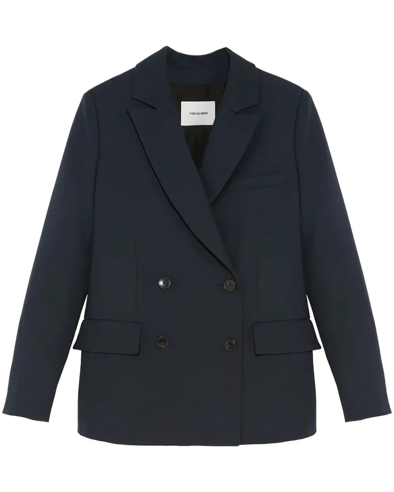 Yves Salomon Doppelreihiger Blazer - Blau Blau