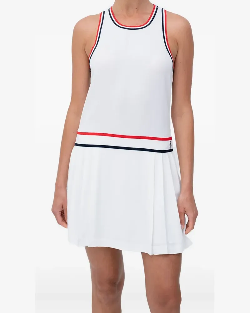 SPORTY & RICH SRC Phoebe Racerback-Kleid mit Falten - Weiß Weiß