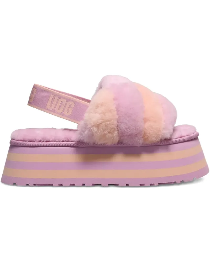 UGG Disco Stripe Purple/Pink Pantoletten - Rosa Rosa