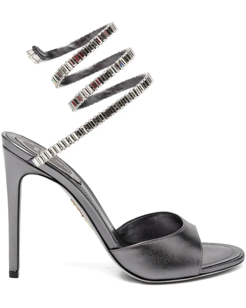 René Caovilla 105mm Spark heeled sandals - Grau Grau