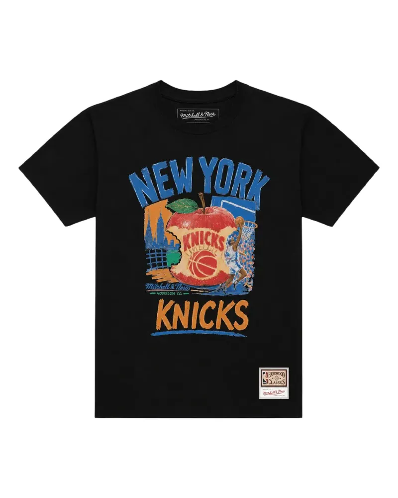 Mitchell & Ness x New York Knicks Concrete Apple T-Shirt - Schwarz Schwarz