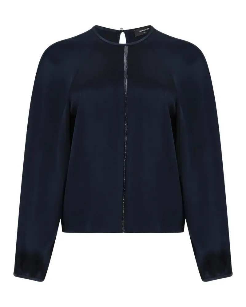 Fabiana Filippi bead-embellished raglan-sleeve sweater - Blau Blau