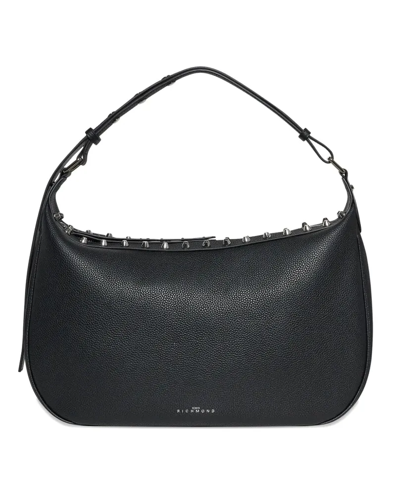 John Richmond Schultertasche mit Nieten - Schwarz Schwarz