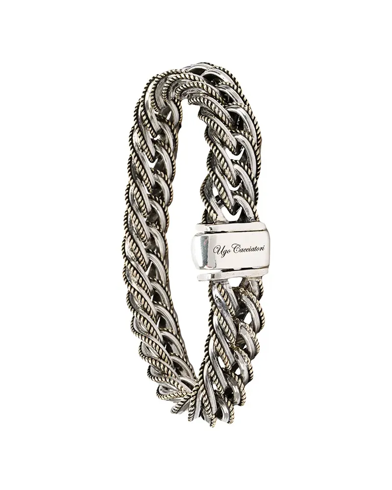 Ugo Cacciatori Dickes Kettenarmband - Silber Silber