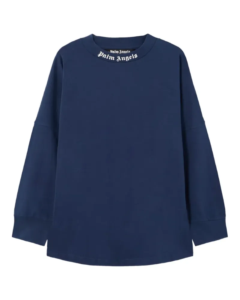 Palm Angels Sweatshirt mit Logo - Blau Blau