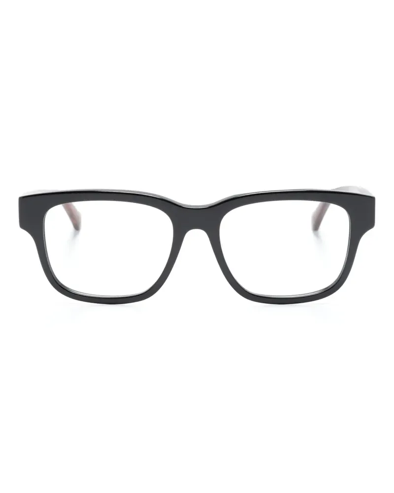 Gucci Eckige Brille mit Glanzoptik - Schwarz Schwarz