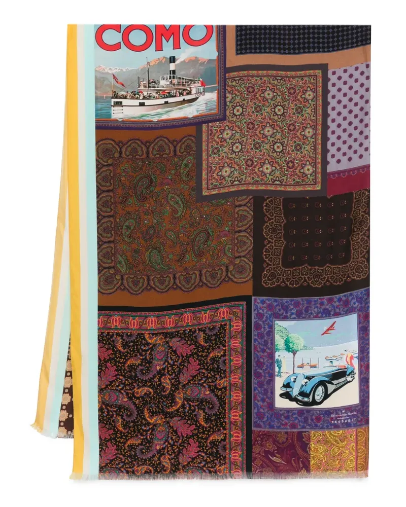 Pierre-Louis Mascia Schal im Patchwork-Look - Braun Braun