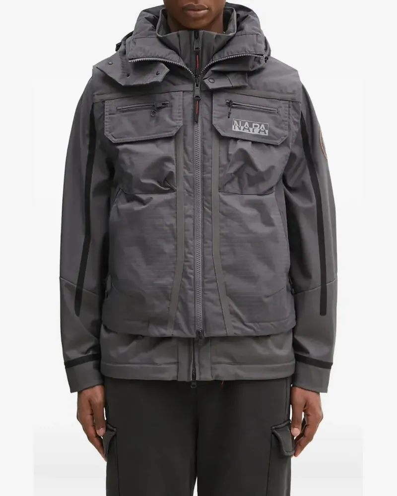 Napapijri Jacke im Layering-Look - Grau Grau