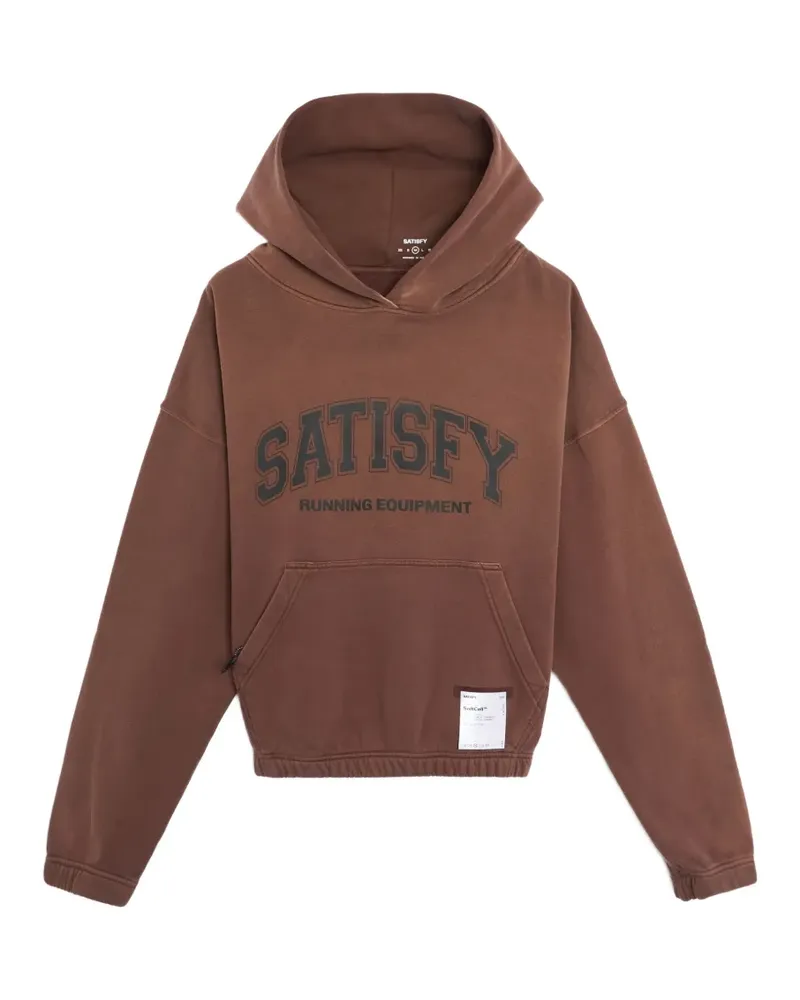 Satisfy logo-print hoodie - Braun Braun