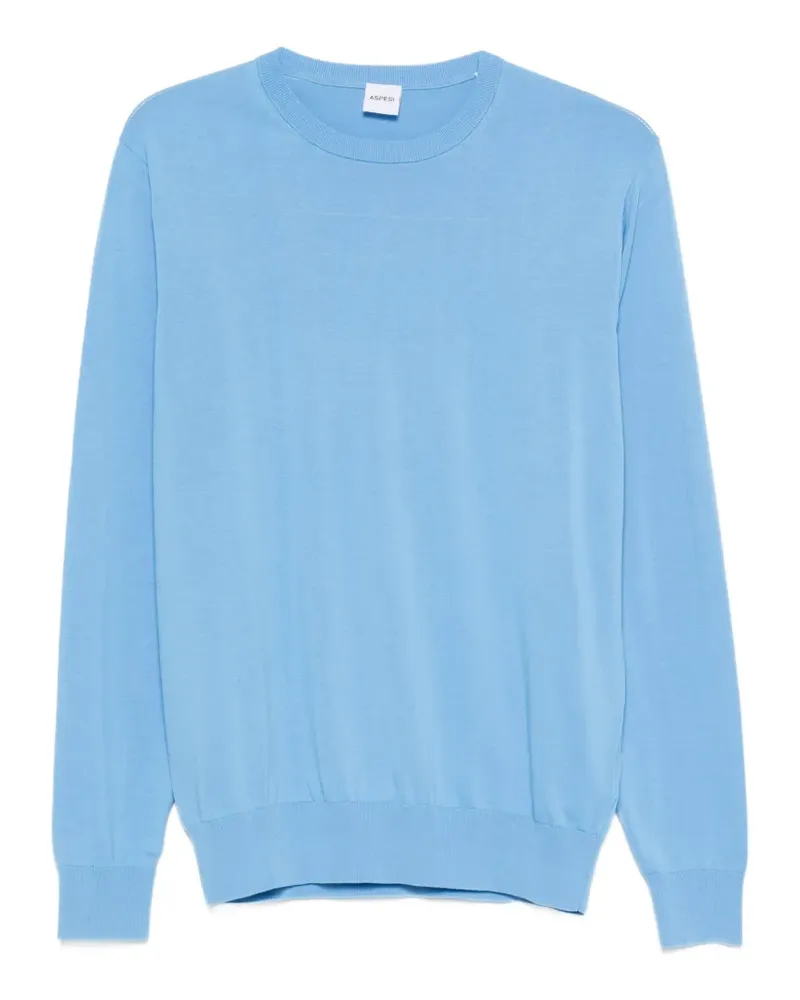 ASPESI Pullover mit Rundhalsausschnitt - Blau Blau