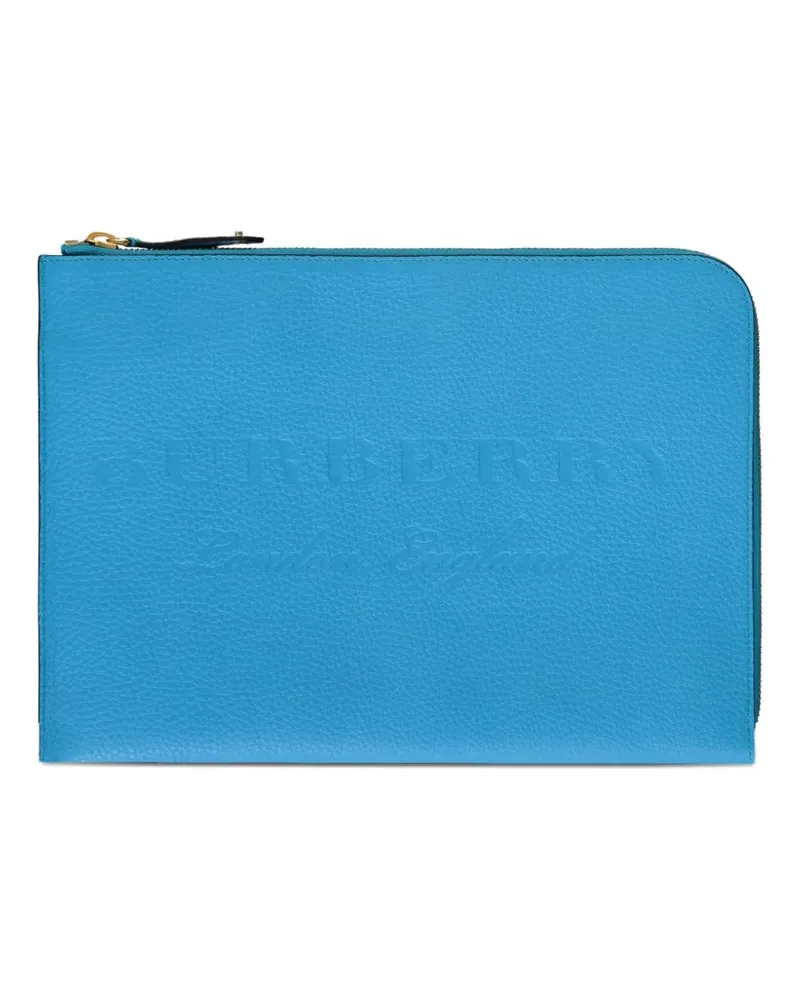 Burberry Dokumentenetui mit Prägung - Blau Blau