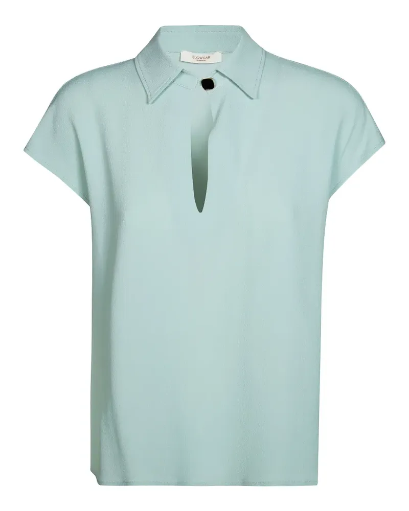 Slowear crepe polo top - Grün Grün