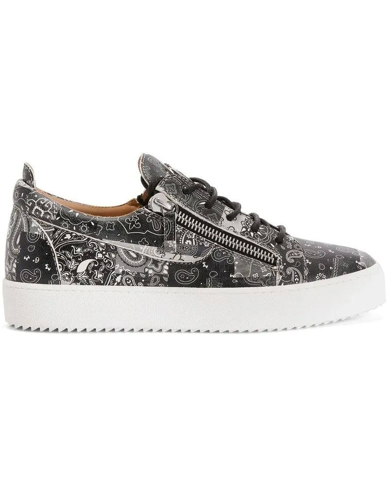 Giuseppe Zanotti Sneakers mit Paisleymuster - Schwarz Schwarz