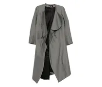Asymmetrischer Wollmantel - Grau