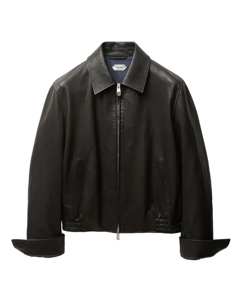 Versace Blouson aus Leder - Braun Braun