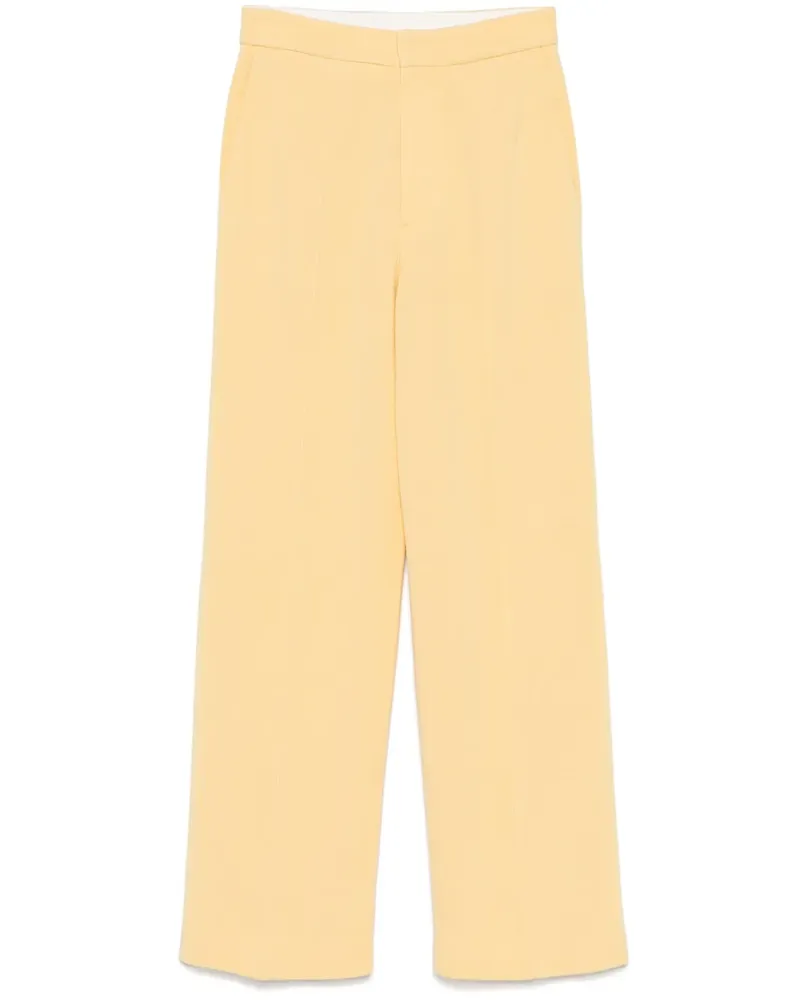 forte_forte Klassische Strickhose - Gelb Gelb