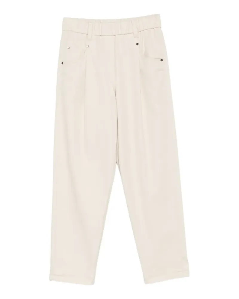Brunello Cucinelli elasticated-waist trousers - Nude Nude