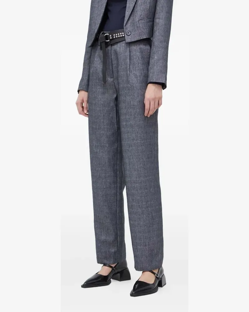BRUUNS BAZAAR Bundfaltenhose mit geradem Bein - Schwarz Schwarz