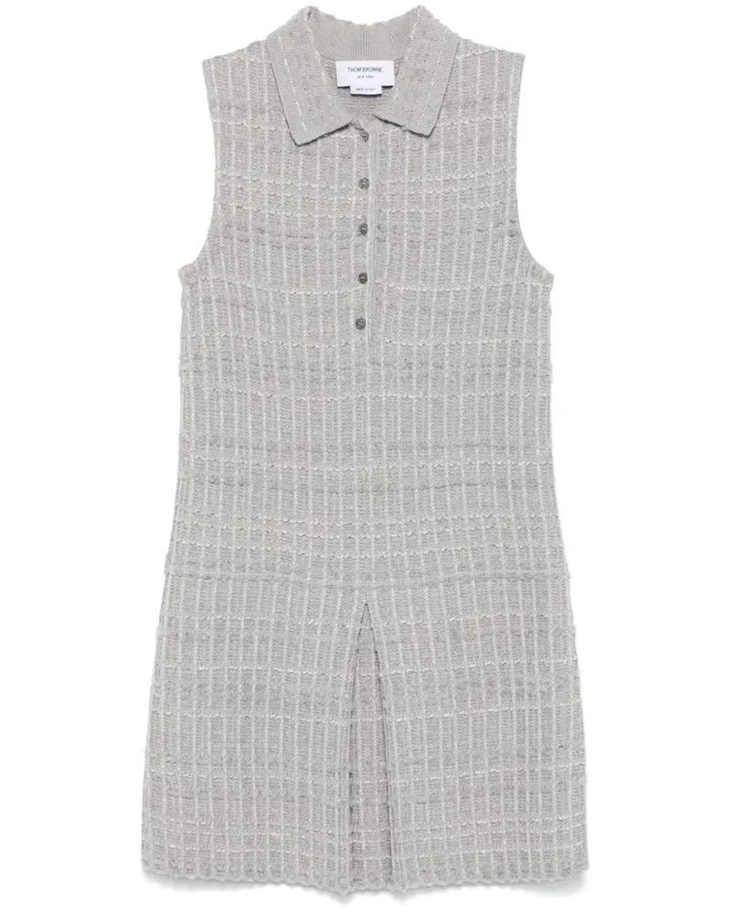 Thom Browne Tweed-Minikleid aus Jacquard - Grau Grau
