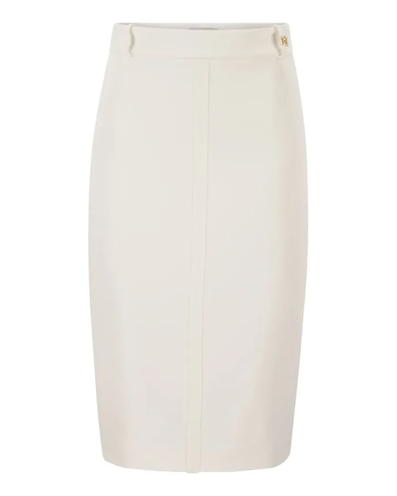 Elisabetta Franchi Midirock mit Logo - Nude Nude