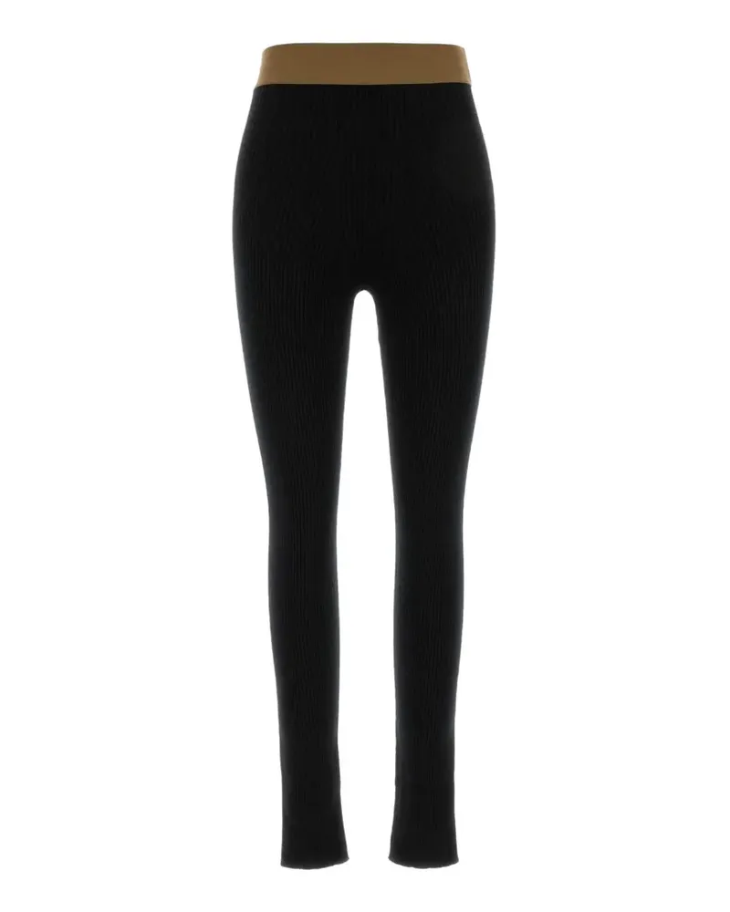 Uma Wang Gerippte Leggings - Schwarz Schwarz