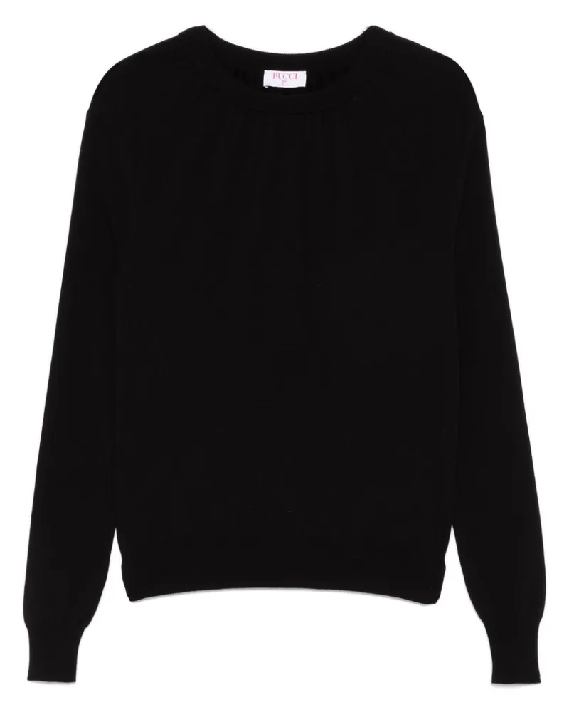 Emilio Pucci T-Shirt mit rundem Ausschnitt - Schwarz Schwarz