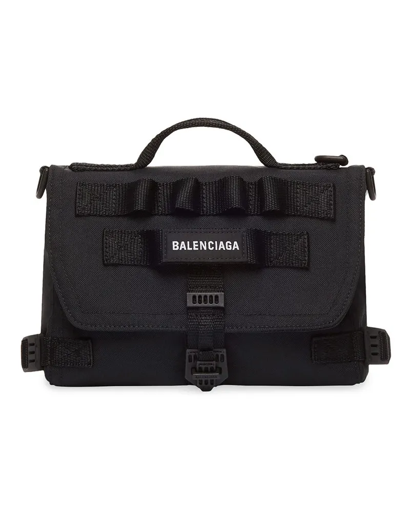 Balenciaga Army Kuriertasche mit Logo-Stickerei - Schwarz Schwarz