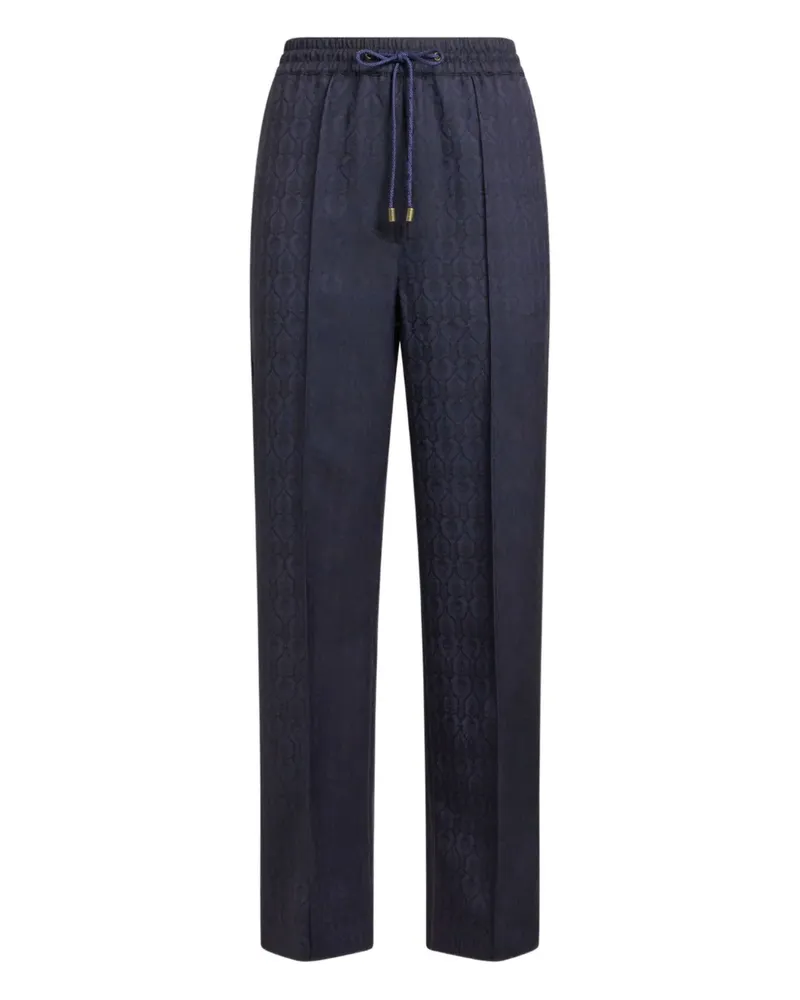 Etro Jacquard-Hose mit Kordelzug - Blau Blau