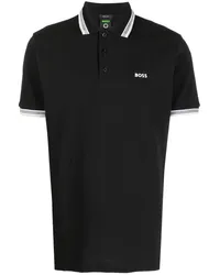 HUGO BOSS Poloshirt mit Logo-Stickerei Schwarz