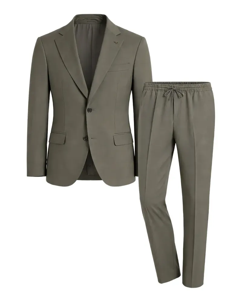 Pal Zileri single-breasted drawstring-waist suit - Grün Grün