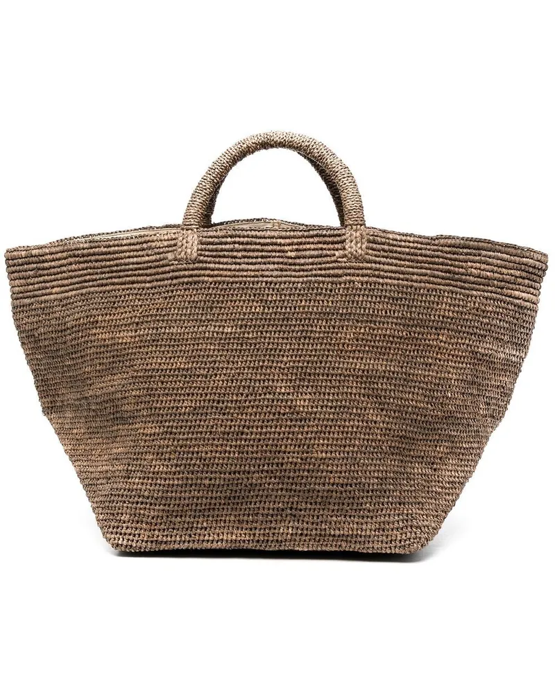 IBELIV Tasche aus Bast - Braun Braun