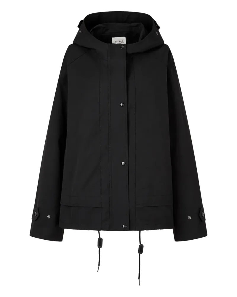 STUDIO TOMBOY Kapuzenjacke im Layering-Look - Schwarz Schwarz