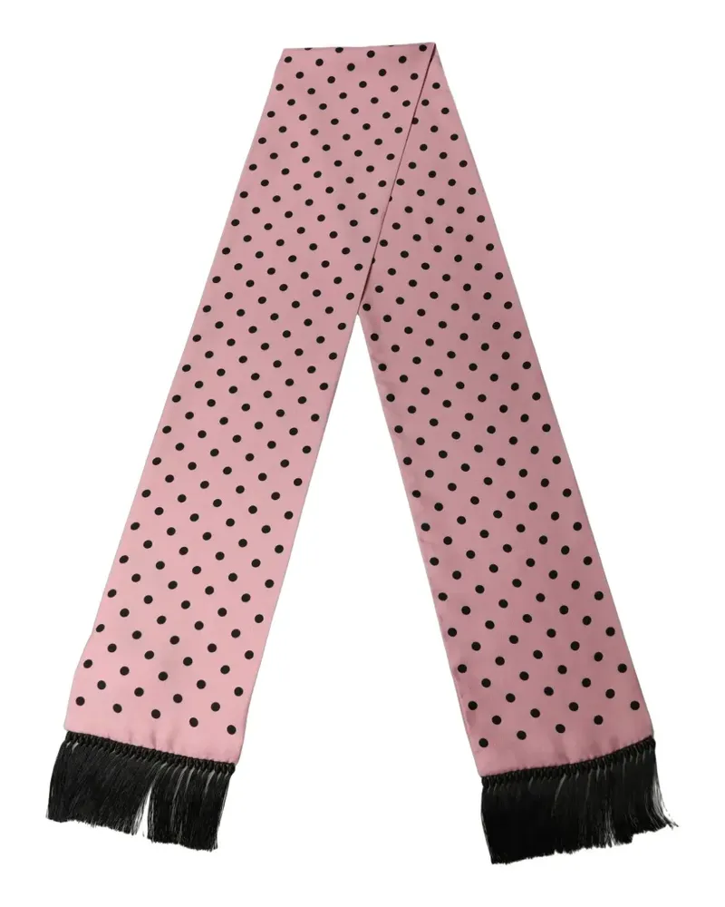 Dolce & Gabbana polka-dot fringed scarf - Rosa Rosa