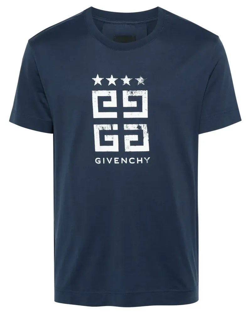 Givenchy T-Shirt mit 4G-Print - Blau Blau