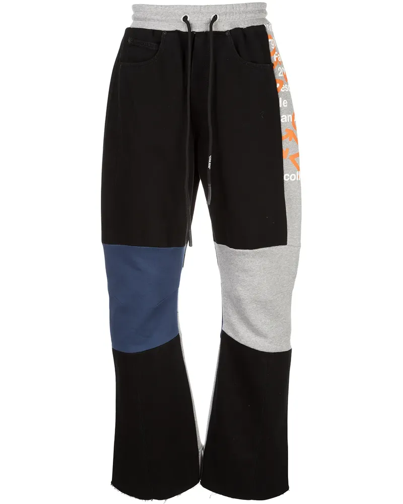 OFF-WHITE Jogginghose im Patchwork-Look - Schwarz Schwarz