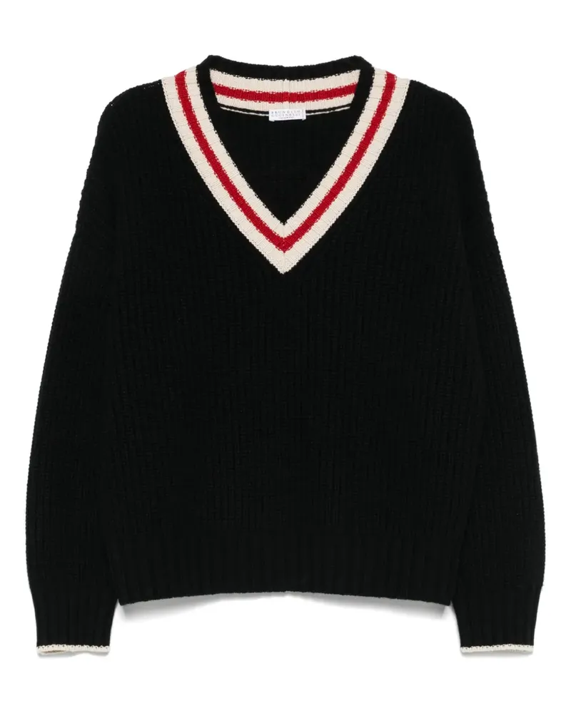 Brunello Cucinelli Klassischer Kaschmirpullover - Schwarz Schwarz