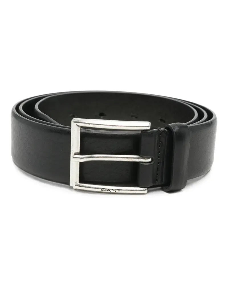 Gant Gürtel mit Logo-Gravur - Schwarz Schwarz