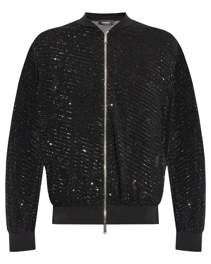 Dsquared2 Bomberjacke mit Pailletten - Schwarz Schwarz