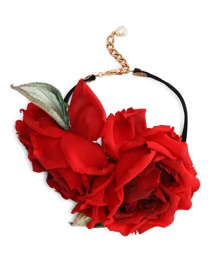Dolce & Gabbana Choker mit Rosen - Schwarz Schwarz