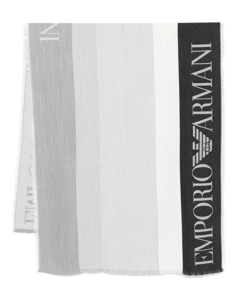 Emporio Armani Schal mit Logo-Verzierung - Schwarz Schwarz