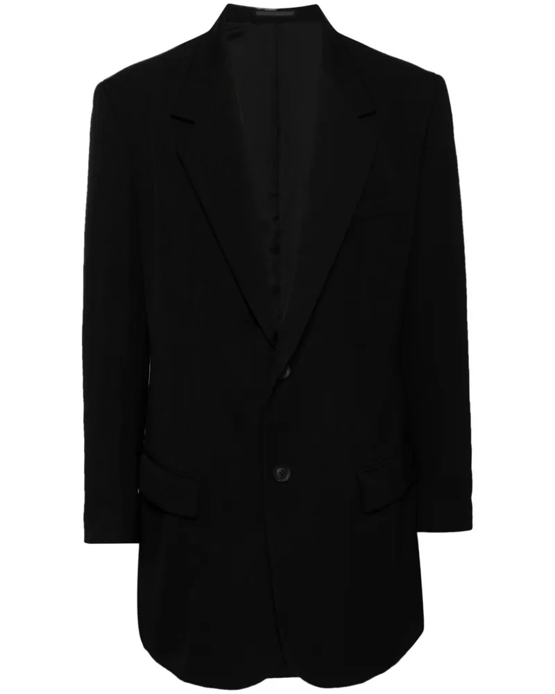 Yohji Yamamoto Einreihiges Sakko - Schwarz Schwarz