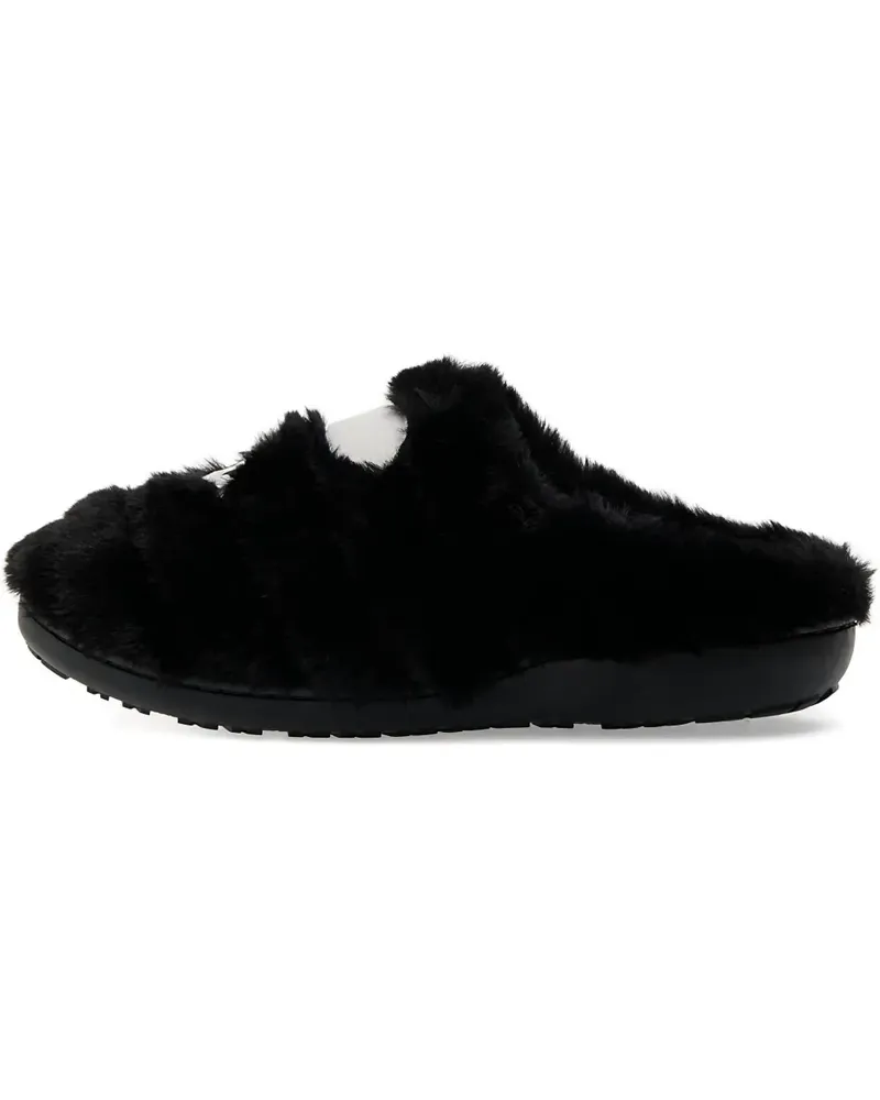 BAPE Gesteppte Ape Head Slipper mit Pelz - Schwarz Schwarz